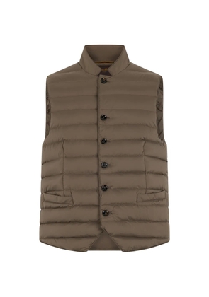 Moorer button-front padded gilet - Brown
