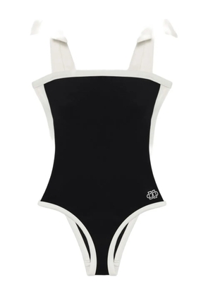 Simkhai colour-blocked tie-strap swimsuit - Black