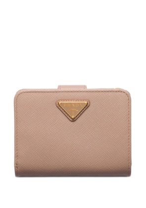 Prada small triangle-logo snap wallet - Pink