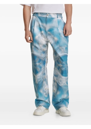 IRINA VOINEA printed trousers - Blue