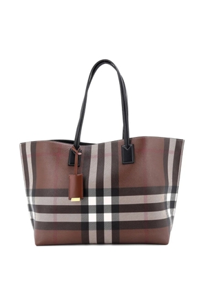 Burberry Pre-Owned Open Check E-Canvas Large tote bag - Brown