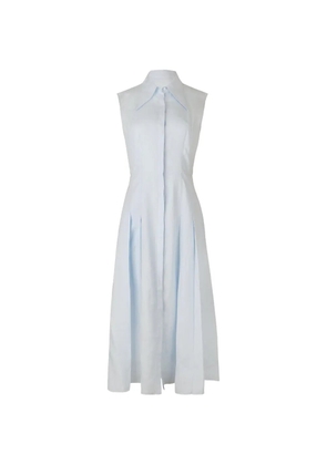Gabriela Hearst pleated shirt dress - Blue