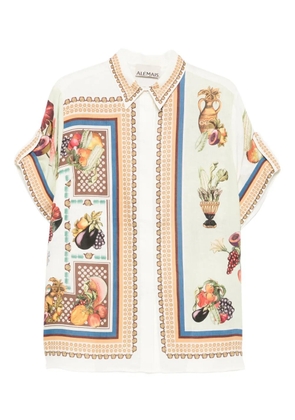ALEMAIS Mercado fruit-print short-sleeve shirt - White