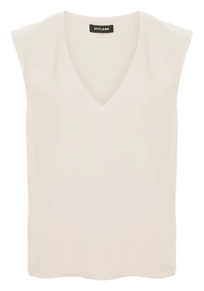 STYLAND sleeveless crepe blouse - Neutrals