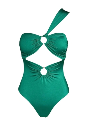 SOFIA ERHAN ring-detail one-shoulder swimsuit - Green