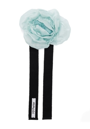 Parlor rose-shaped choker necklace - Blue