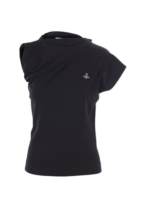 Vivienne Westwood logo-embroidered T-shirt - Black