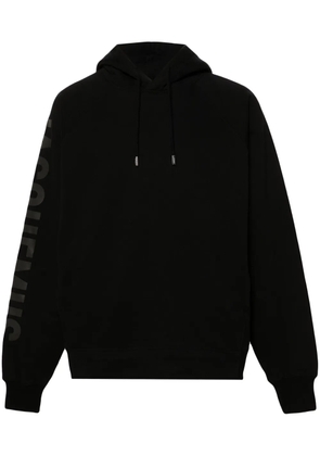 Jacquemus Le Hoodie Typo cotton top - Black