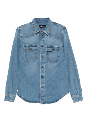 Kiton chest-pockets overshirt - Blue