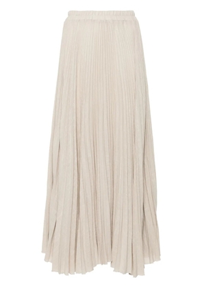 STYLAND pleated midi skirt - Neutrals