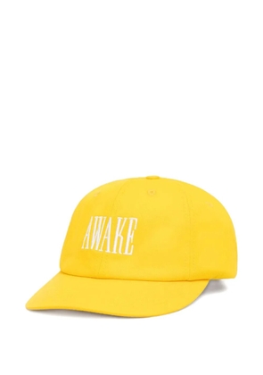 Awake NY logo-embroidered cap - Yellow