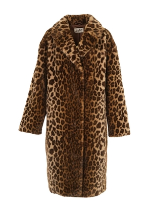 MC2 Saint Barth collared animal print coat - Brown