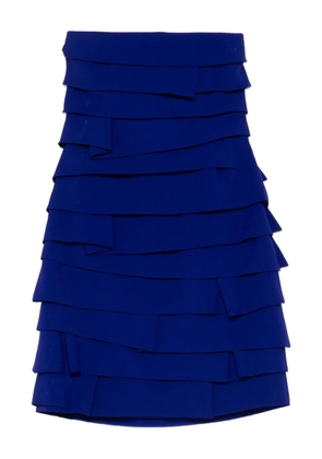 Versace tiered-design mini dress - Blue