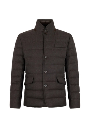 Moorer button padded jacket - Brown