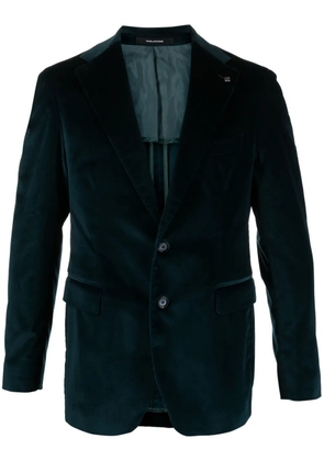 Tagliatore single-breasted velvet blazer - Green