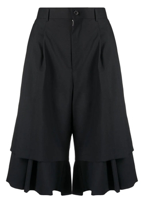 Noir Kei Ninomiya ruffle hem culottes - Black