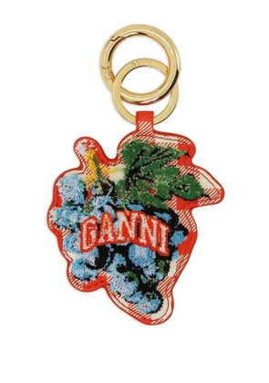 GANNI logo keyring - Orange