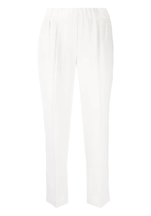 Brunello Cucinelli elasticated tapered trousers - White