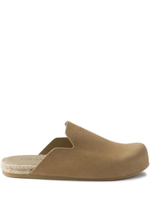 Prada suede slippers - Neutrals