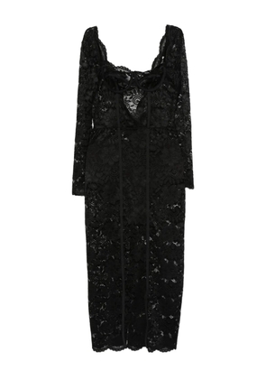 MIAU by Clara Rotescu long-sleeved maxi dress - Black