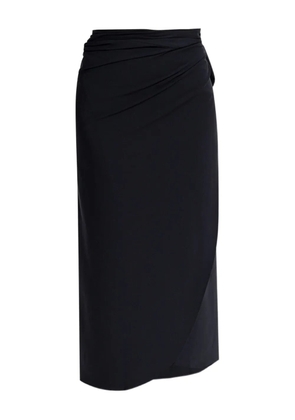 Hunza G ruched midi skirt - Black