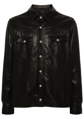 Giorgio Brato leather shirt jacket - Black