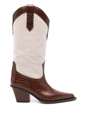 Paris Texas Rosario 60mm two-tone boots - Brown