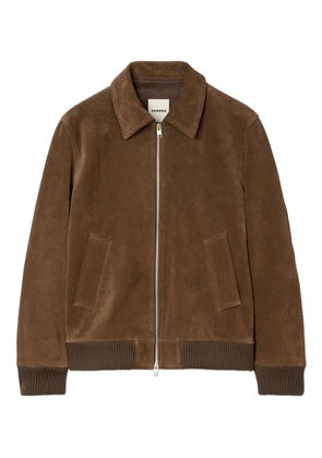 SANDRO zip-front suede jacket - Brown