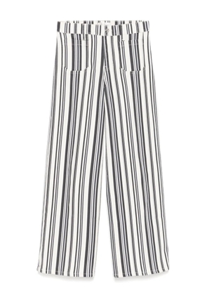 FRAME striped high-rise wide-leg jeans - Neutrals