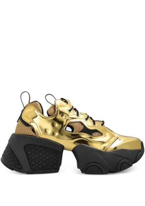 Noir Kei Ninomiya x Comme des Garçons cut-out platform sneakers - Gold