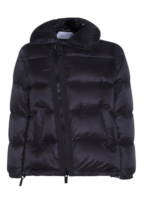 sacai asymmetric-zip quilted jacket - Black