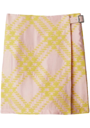 Burberry checked pleated kilt - Pink