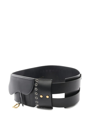 Christian Dior Pre-Owned 2020s Saddle leather belt - Black