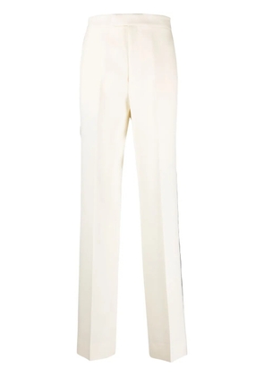 Gucci side-stripe wool trousers - White
