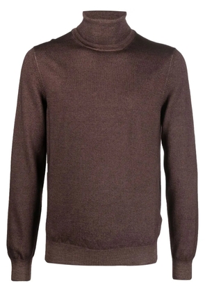 Lardini roll-neck wool jumper - Brown