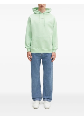 Drôle De Monsieur logo-embroidered hoodie - Green