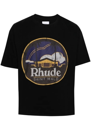 RHUDE logo-print cotton T-shirt - Black