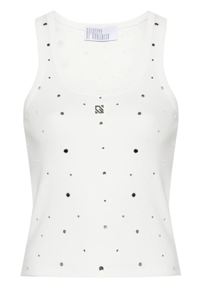 Giuseppe Di Morabito crystal-embellished tank top - White