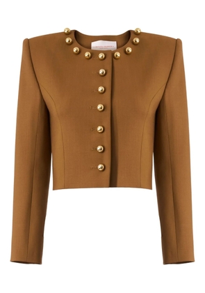 Carolina Herrera button-collar jacket - Brown