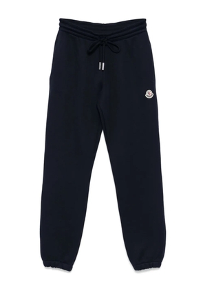 Moncler logo-patch sweatpants - Blue
