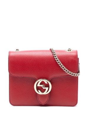 Gucci Pre-Owned 2016-2025 Small Dollar Calfskin Interlocking G crossbody bag - Red