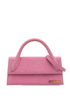 Jacquemus Pre-Owned 2019-2025 Embossed Suede Le Chiquito Long satchel - Pink