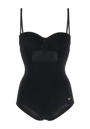 Dolce & Gabbana logo-plaque swimsuit - Black