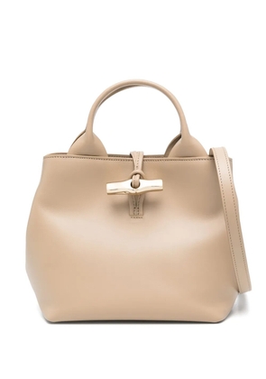 Longchamp small Le Roseau tote bag - Neutrals