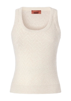 Missoni herringbone-pattern sleeveless top - Neutrals