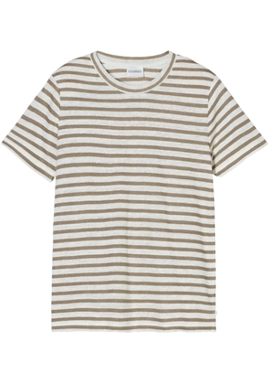 Closed striped t-shirt - White