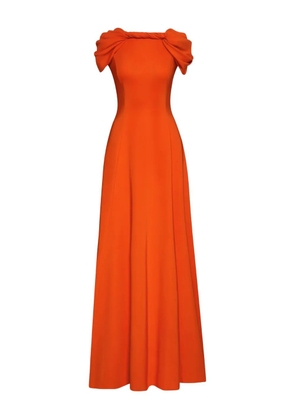 Oscar de la Renta cady gown dress - Orange