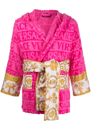 Versace I Love Baroque short robe - Pink