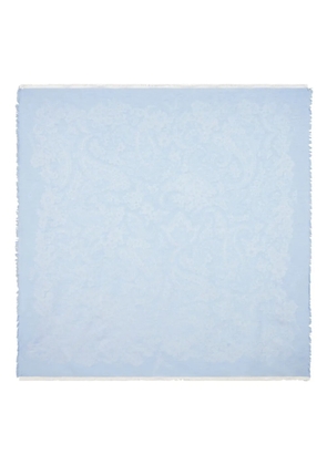 ETRO floral-jacquard scarf - Blue