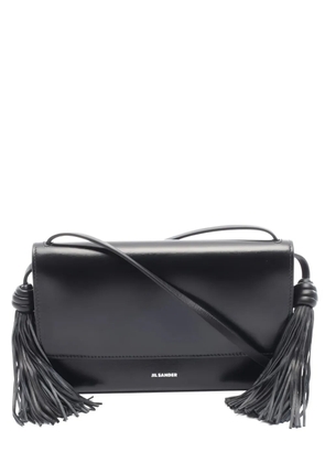 Jil Sander Pre-Owned 2020s tassel-detail leather shoulder bag - Black